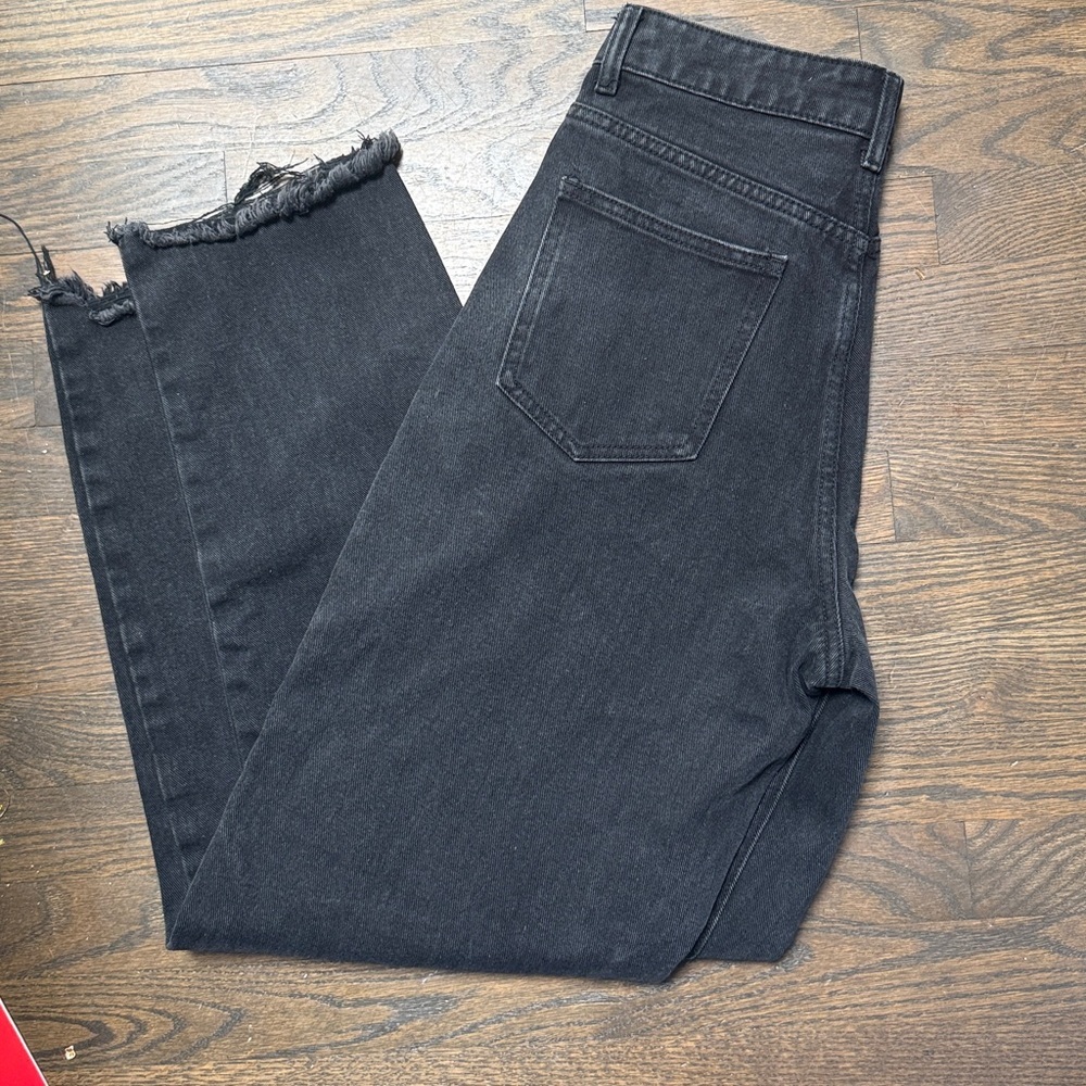 Womans size 2 baggy pretty little thing black denim pants - Picture 3 of 3